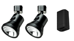 Spotlampesæt inkl. USB stik "Lanciano L" til skinne